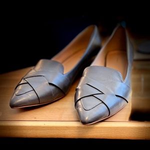 Cole Haan Ladies Camila Skimmer EUC in Storm Cloud Gray Leather 10.5 B with box